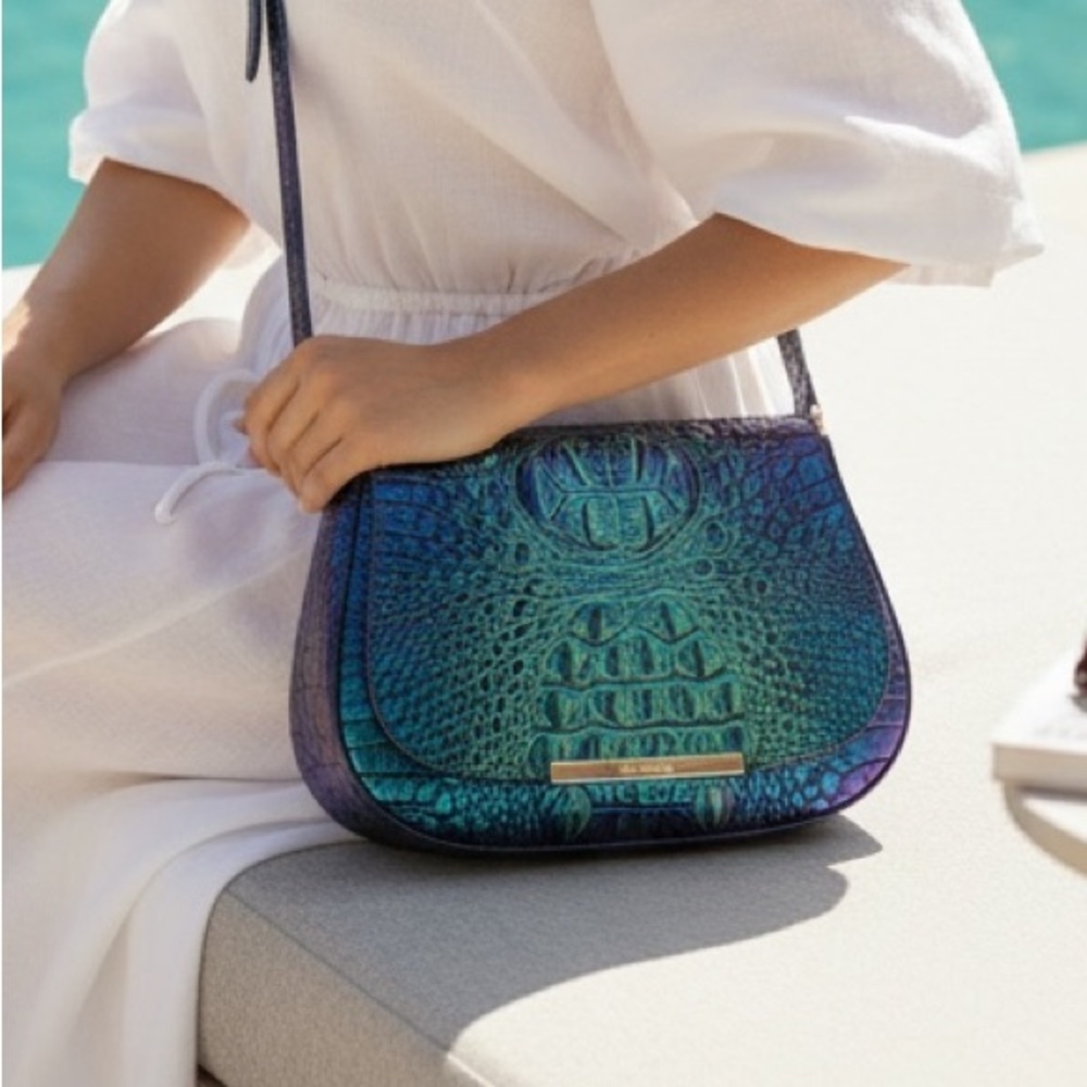 Brahmin Small Nadine Royalty Ombré Crossbody Bag NWT